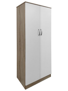 Ντουλάπα Δίφυλλη Lego Pakoworld σε Sonoma-Λευκή Απόχρωση 80x42x180εκ