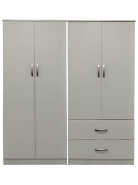 Ντουλάπα Τετράφυλλη Lego Pakoworld Λευκή 160x42x180εκ