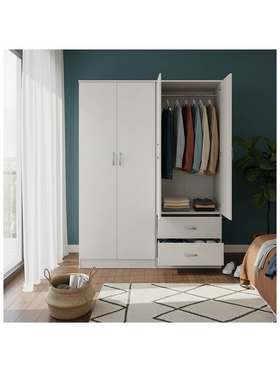 Ντουλάπα Τετράφυλλη Lego Pakoworld Λευκή 160x42x180εκ