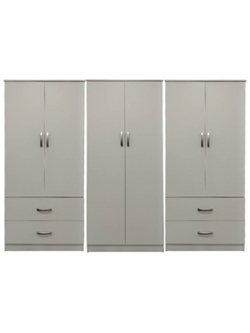 Ντουλάπα Εξάφυλλη Lego Pakoworld Λευκή 240x42x180εκ