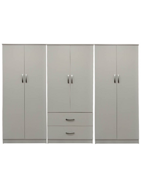 Ντουλάπα Εξάφυλλη Lego i Pakoworld Λευκή 240x42x180εκ