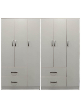 Ντουλάπα Εξάφυλλη Lego Pakoworld Λευκή 180x42x180εκ