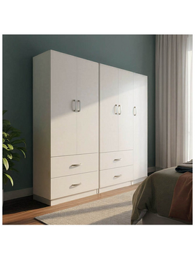 Ντουλάπα Πεντάφυλλη Lego Pakoworld Λευκή 170x42x180εκ