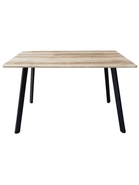 Τραπέζι Squaro Pakoworld Sonoma mdf με Μαύρα Μεταλλικά Πόδια 120x70x75εκ