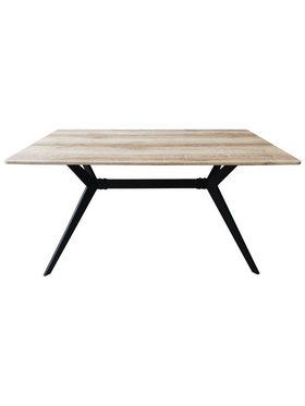 Τραπέζι Ezali Pakoworld Sonoma mdf με Μαύρα Μεταλλικά Πόδια 140x80x75εκ