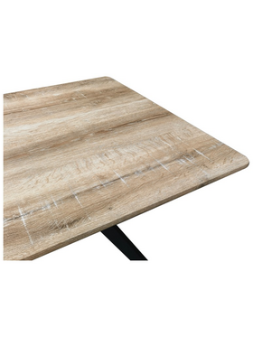 Τραπέζι Ezali Pakoworld Sonoma mdf με Μαύρα Μεταλλικά Πόδια 140x80x75εκ