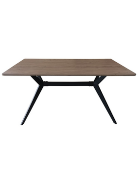 Τραπέζι Ezali Pakoworld mdf Καρυδί με Μαύρα Μεταλλικά Πόδια 140x80x75εκ