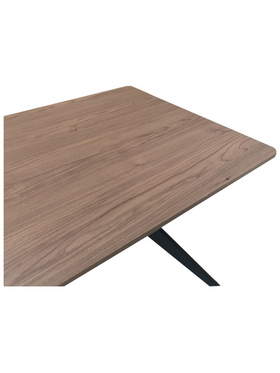 Τραπέζι Ezali Pakoworld mdf Καρυδί με Μαύρα Μεταλλικά Πόδια 140x80x75εκ