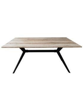 Τραπέζι Ezali Pakoworld Sonoma mdf με Μαύρα Μεταλλικά Πόδια 160x90x75εκ