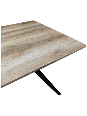 Τραπέζι Ezali Pakoworld Sonoma mdf με Μαύρα Μεταλλικά Πόδια 160x90x75εκ