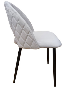 Καρέκλα Lovingo Pakoworld Βελούδο Γκρι με Μαύρα Μεταλλικά Πόδια 50x47x85.5εκ