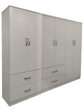 Ντουλάπα Εξάφυλλη Lego Pakoworld Λευκή 200,5x42x180εκ