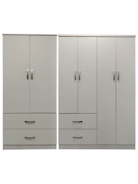 Ντουλάπα Εξάφυλλη Lego Pakoworld Λευκή 200,5x42x180εκ