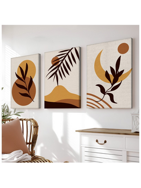 Πίνακας σε Καμβά Decon Pakoworld Τρίπτυχος με Ψηφιακή Εκτύπωση και Πλαίσιο 50x2x70εκ