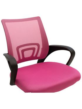 Καρέκλα Γραφείου Berto ii Pakoworld με Ανάκλιση Ύφασμα Mesh σε ροζ Απόχρωση 60x48x85-95εκ