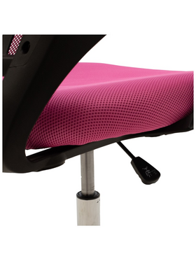 Καρέκλα Γραφείου Berto ii Pakoworld με Ανάκλιση Ύφασμα Mesh σε ροζ Απόχρωση 60x48x85-95εκ