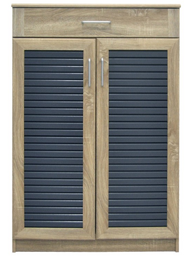 Παπουτσοθήκη-Ντουλάπι Sante Pakoworld 20 Ζεύγων σε Sonoma-Ανθρακί Απόχρωση 80x37x123εκ