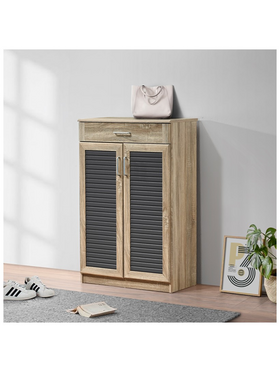 Παπουτσοθήκη-Ντουλάπι Sante Pakoworld 20 Ζεύγων σε Sonoma-Ανθρακί Απόχρωση 80x37x123εκ