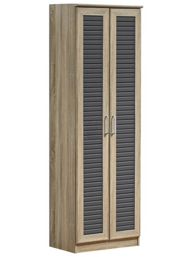 Παπουτσοθήκη-Ντουλάπα Sante Pakoworld 21 Ζεύγων σε Sonoma-Ανθρακί Απόχρωση 60x37x183εκ