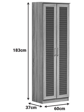 Παπουτσοθήκη-Ντουλάπα Sante Pakoworld 21 Ζεύγων σε Sonoma-Ανθρακί Απόχρωση 60x37x183εκ