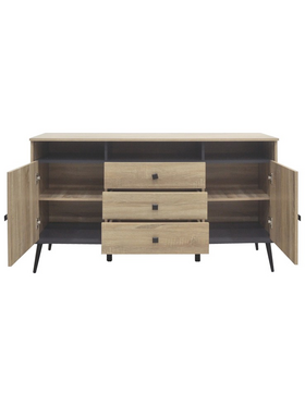 Μπουφές Zezan Pakoworld σε Sonoma-Ανθρακί Απόχρωση 140.5x41.5x80εκ