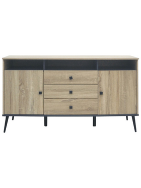 Μπουφές Zezan Pakoworld σε Sonoma-Ανθρακί Απόχρωση 140.5x41.5x80εκ