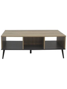 Τραπέζι Σαλονιού Zezan Pakoworld σε Sonoma-Ανθρακί Απόχρωση 121x60x44.5εκ