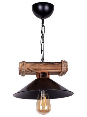 Φωτιστικό Οροφής Arique Pakoworld ε27 Μέταλλο Μαύρο Φ25x70εκ