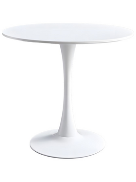 Τραπεζαρία Elijah-Gaston Pakoworld σετ 3τεμ pp-pu σε Taupe-Λευκή Απόχρωση με Φυσικό Πόδι Φ60x74εκ