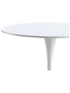 Τραπεζαρία Elijah-Gaston Pakoworld σετ 3τεμ pp-pu σε Taupe-Λευκή Απόχρωση με Φυσικό Πόδι Φ60x74εκ