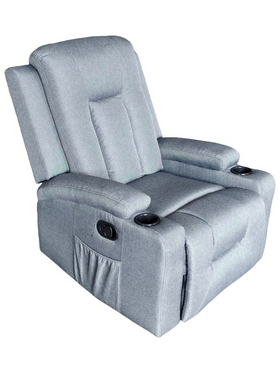 Πολυθρόνα Relax Gessel Pakoworld Ύφασμα Ανθρακί 80x90x98εκ