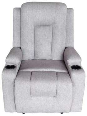 Πολυθρόνα Relax Gessel Pakoworld Ύφασμα σε Γκρι-Μπεζ 80x90x98εκ