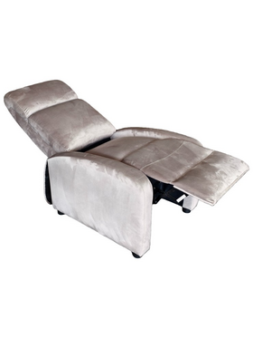 Πολυθρόνα Relax Norva Pakoworld Βελούδο σε Γκρι Απόχρωση 68.5x86x100εκ