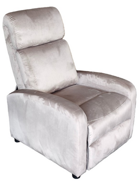 Πολυθρόνα Relax Norva Pakoworld Βελούδο σε Γκρι Απόχρωση 68.5x86x100εκ