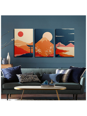 Πίνακας σε Καμβά Mevra Pakoworld Τρίπτυχος με Ψηφιακή Εκτύπωση και Πλαίσιο 50x2x70εκ