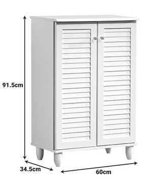 Παπουτσοθήκη-Ντουλάπι Santo Pakoworld 10 Ζεύγων σε Λευκή Απόχρωση 60x34.5x91.5εκ