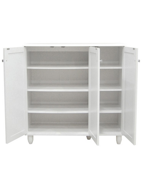 Παπουτσοθήκη-Ντουλάπι Santo Pakoworld 16 Ζεύγων σε Λευκή Απόχρωση 89.5x34.5x91.5εκ