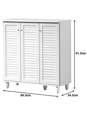 Παπουτσοθήκη-Ντουλάπι Santo Pakoworld 16 Ζεύγων σε Λευκή Απόχρωση 89.5x34.5x91.5εκ