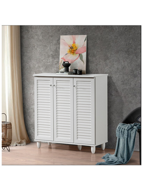 Παπουτσοθήκη-Ντουλάπι Santo Pakoworld 16 Ζεύγων σε Λευκή Απόχρωση 89.5x34.5x91.5εκ