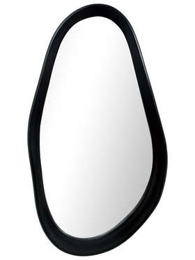 Καθρέπτης Οβάλ Baloa Pakoworld mdf σε Μαύρη Απόχρωση 44x4x80εκ