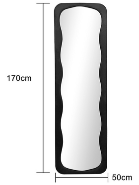 Καθρέπτης Lezour Pakoworld Βελούδο σε Μαύρη Απόχρωση 50x5x170εκ