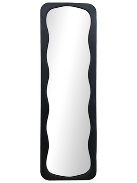 Καθρέπτης Lezour Pakoworld Βελούδο σε Μαύρη Απόχρωση 50x5x170εκ