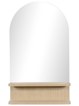 Καθρέπτης με Ράφι Mensola Pakoworld mdf σε Φυσική Απόχρωση 45.7x12.7x76.2εκ