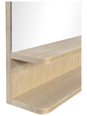Καθρέπτης με Ράφι Mensola Pakoworld mdf σε Φυσική Απόχρωση 45.7x12.7x76.2εκ
