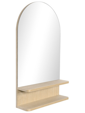 Καθρέπτης με Ράφι Mensola Pakoworld mdf σε Φυσική Απόχρωση 45.7x12.7x76.2εκ