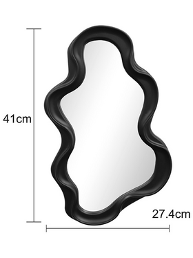 Καθρέπτης Liquid Pakoworld pp σε Μαύρη Απόχρωση 26x2.7x39εκ