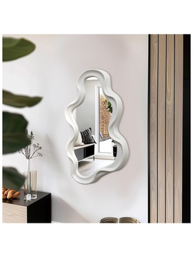 Καθρέπτης Liquid Pakoworld pp σε Λευκή Απόχρωση 26x2.7x39εκ