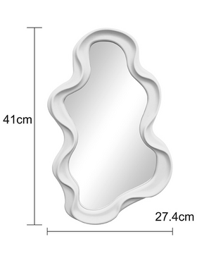 Καθρέπτης Liquid Pakoworld pp σε Λευκή Απόχρωση 26x2.7x39εκ