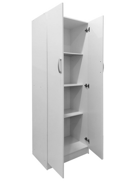 Ντουλάπα Δίφυλλη Lego Pakoworld σε Λευκή Απόχρωση 60x42x180εκ