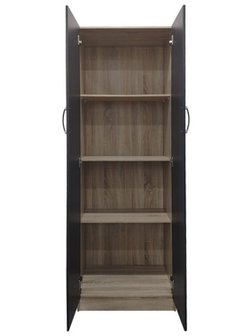 Ντουλάπα Δίφυλλη Lego Pakoworld σε Sonoma-Ανθρακί Απόχρωση 60x42x180εκ